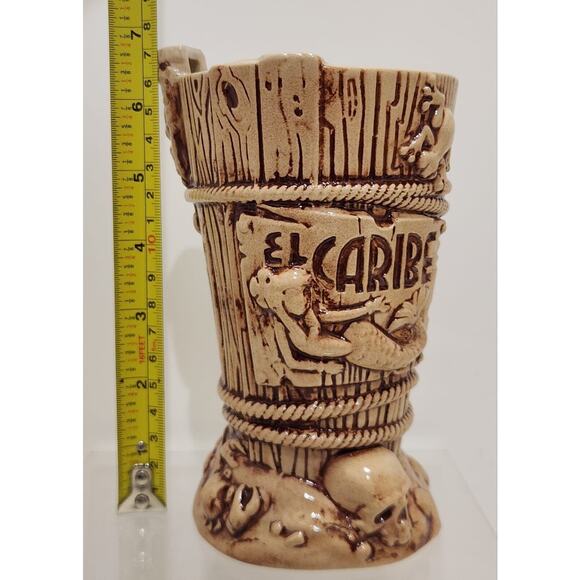 New Rare EL CARIBE Bar Pasadena Tiki Mug Mermaid Sea Crab Skull By TIKI FARM - Picture 15 of 16